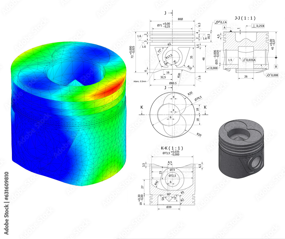 Finite Element Method Fem Analysis And Engineering Technical Drawing