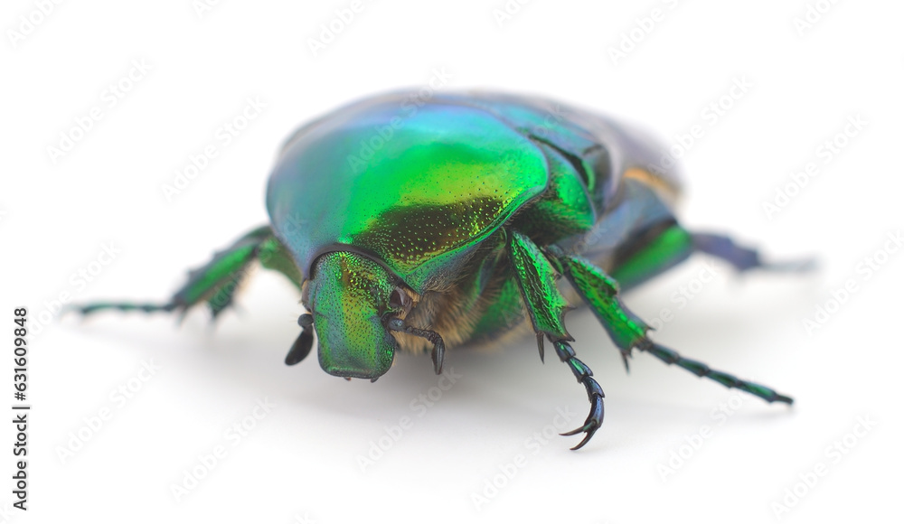 Green beetle isolated. Green beetle isolated.