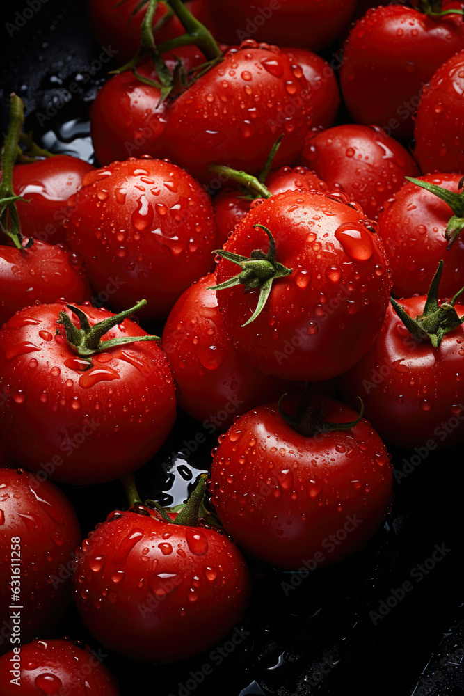Tomatoes background. Tomato banner. Close-up food photography Tomatoes background. Tomato banner. Close-up food photography