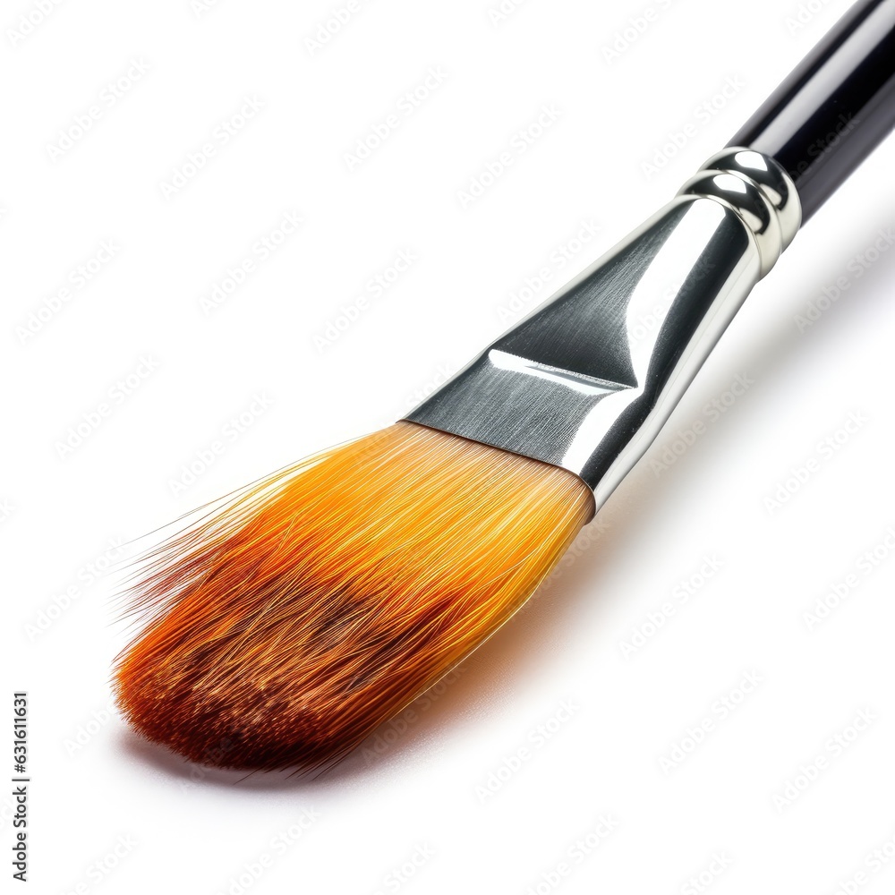paintbrush isolated on white generative AI paintbrush isolated on white generative AI