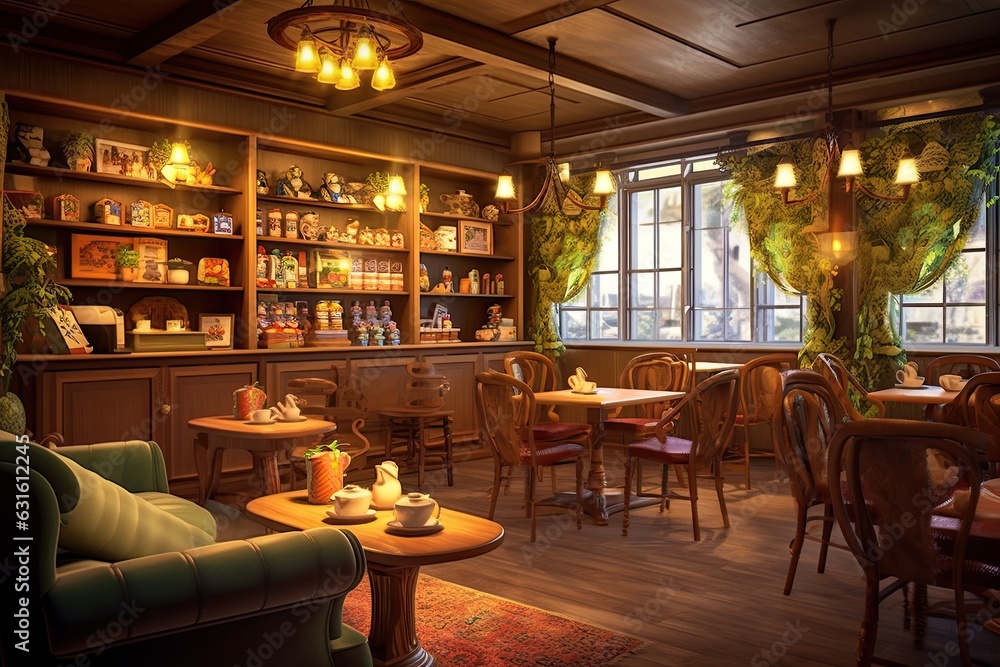 Cozy Coffee Shop: Freshly Brewed Aroma, Comfortable Seating, and Warm Ambiance, generative AI
