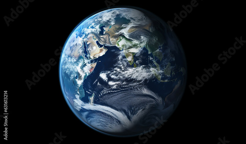 Planet Earth seen from space. AI generated