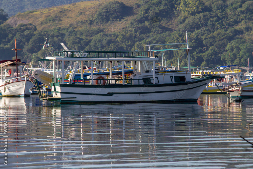 boats in the port of paraty in Rio de Janeiro. boats in the port of paraty in Rio de Janeiro.