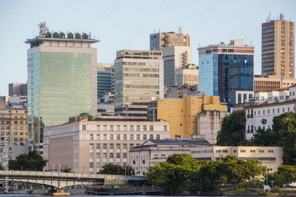 view of buildings in downtown Rio de Janeiro.