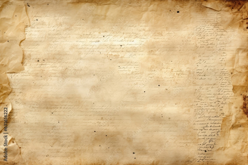 Timeless parchment manuscript texture background, ancient and weathered manuscript pages, historic and archival surface - obrazy, fototapety, plakaty 