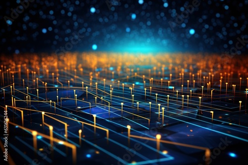 Data exchange, technology and marketing, futuristic backdrop, internet network, linked data concept, background.