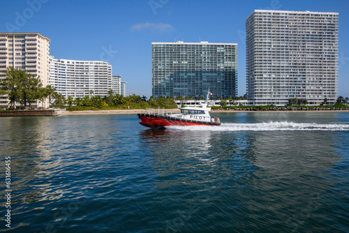 Pilot Boat On The Water in Fort Lauderdale