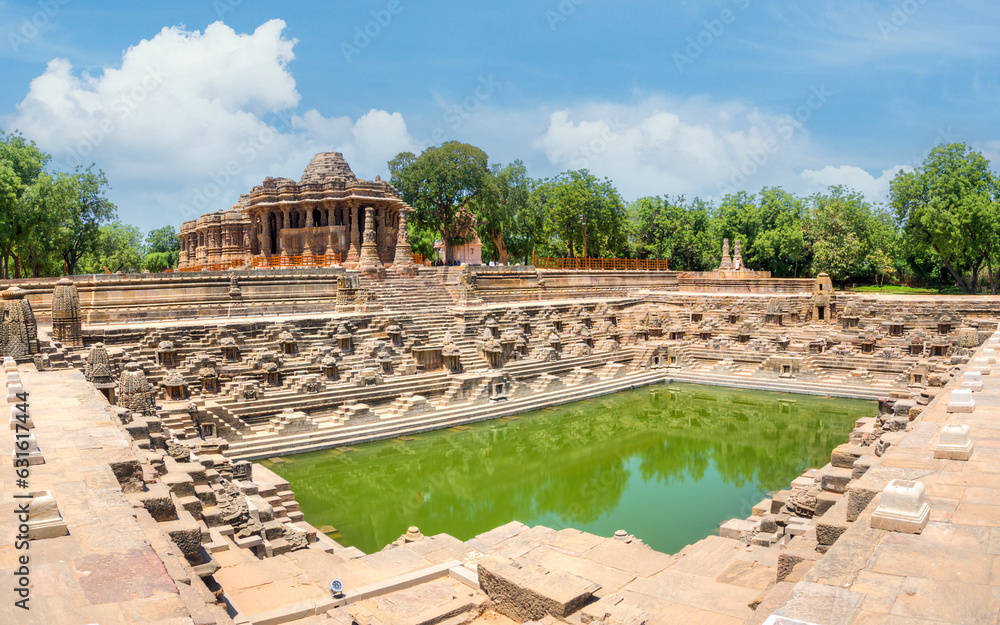 The Sun Temple at Modhera is an ancient Hindu temple located in the western state of Gujarat, India. Built in the 11th century during the reign of the Solanki dynasty, the temple was dedicated to Sun