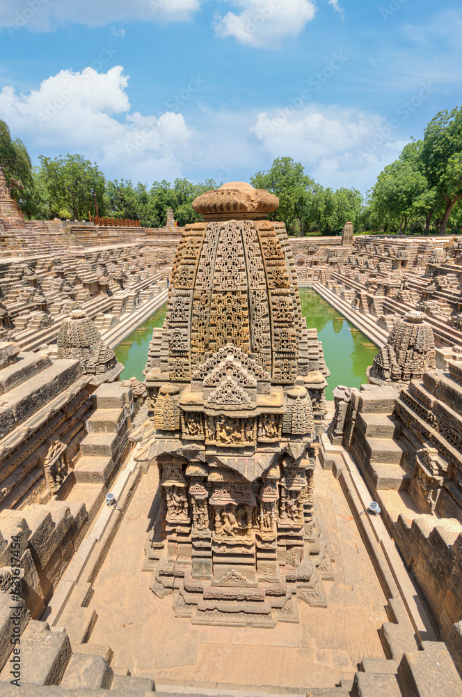 The Sun Temple at Modhera is an ancient Hindu temple located in the western state of Gujarat, India. Built in the 11th century during the reign of the Solanki dynasty, the temple was dedicated to Sun