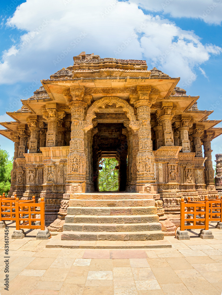 The Sun Temple at Modhera is an ancient Hindu temple located in the western state of Gujarat, India. Built in the 11th century during the reign of the Solanki dynasty, the temple was dedicated to Sun