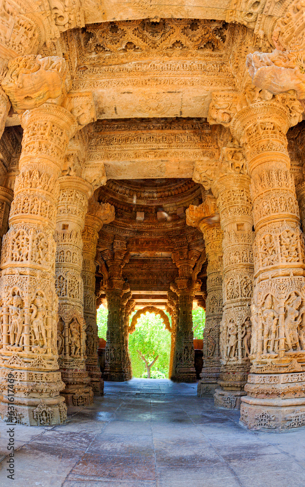 The Sun Temple at Modhera is an ancient Hindu temple located in the western state of Gujarat, India. Built in the 11th century during the reign of the Solanki dynasty, the temple was dedicated to Sun