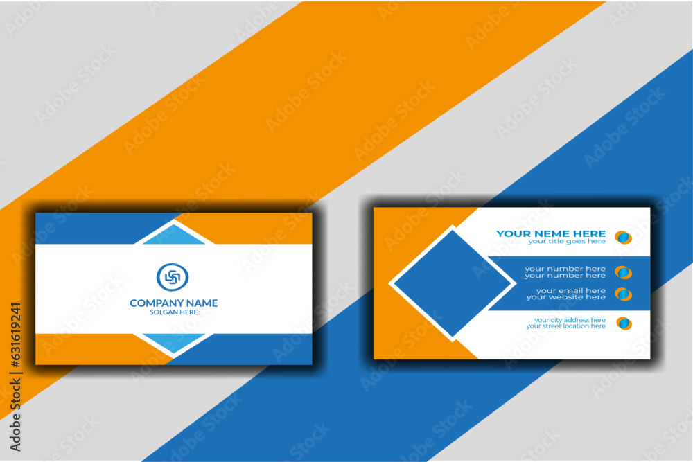 creative modern clean and simple business card .Design with two color and logo. Design for corporate business. creative modern clean and simple business card .Design with two color and logo. Design for corporate business.