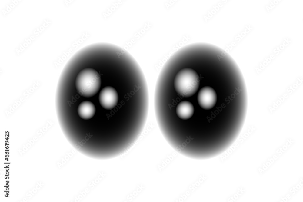 Anime eyes on transparent background. Realistic glare effect. Black buttons with glare on transparent backgrond. Png illustration. Anime eyes on transparent background. Realistic glare effect. Black buttons with glare on transparent backgrond. Png illustration.