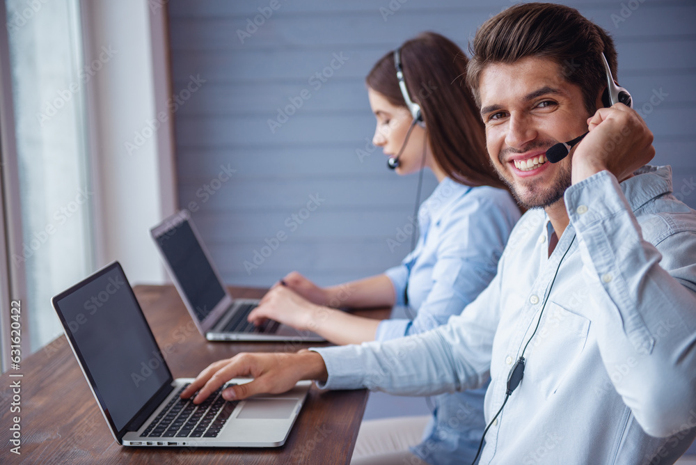 Beautiful business couple working Beautiful business couple working
