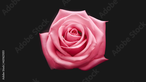 Une fleur rose isolée pour la Saint-Valentin. 