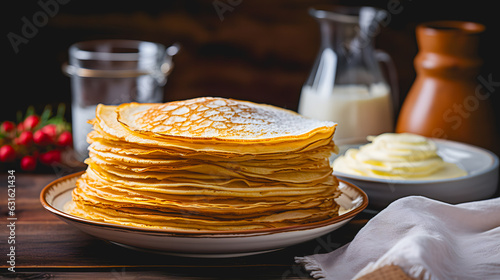 Wallpaper Mural Des crêpes faites maison pour la chandeleur. Torontodigital.ca