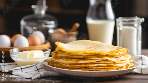 Wallpaper Mural La préparation de crêpes pour la chandeleur. Torontodigital.ca