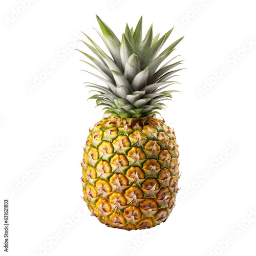 Pineapple isolated on a transparent background, generative ai