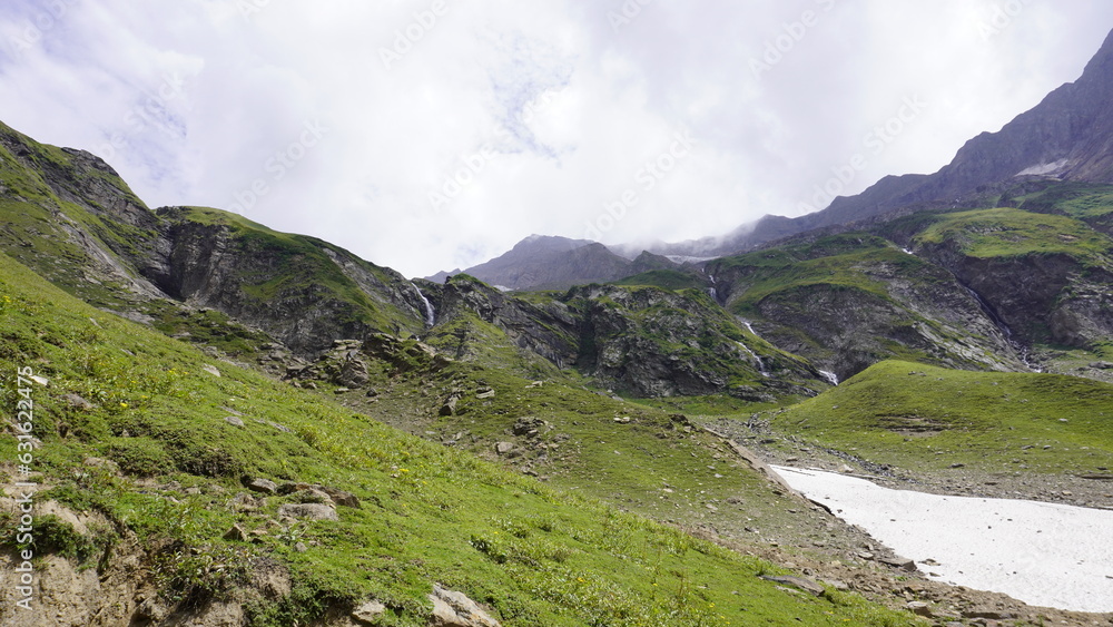 Fototapeta premium Beautiful high altitude, alpine mountain landscape of Neelum Valley, Azad Kashmir,