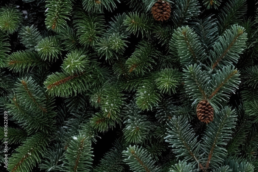Merry Christmas background. Fir tree brunch Background. Generative ai Merry Christmas background. Fir tree brunch Background. Generative ai