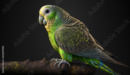 Parakeet bird realistic impressive beautiful image Ai generated art