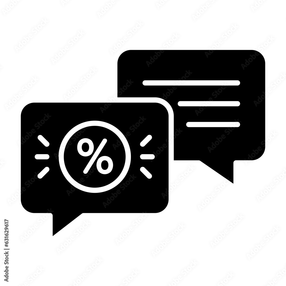 Fototapeta premium Chat Glyph Icon