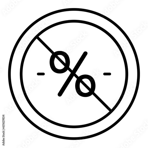 Tax Exemption Line Icon