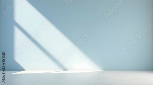 Room background for product presentation with shadow and light from Windows