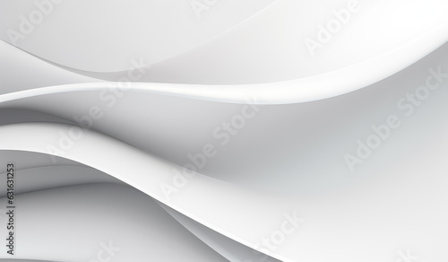 White modern abstract texture background  in the style of stripes and shapes  smooth white wavy lines. 