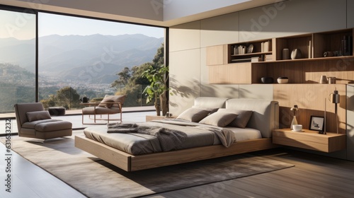 Contemporary Minimalist bedroom design © Enea