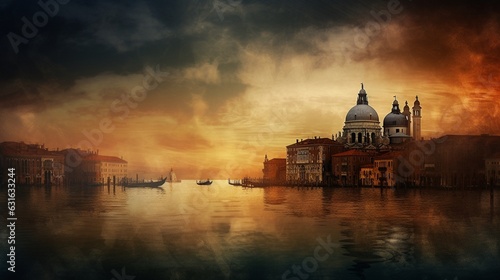 Prompt texture poster style venice wonderful photo Ai generated art