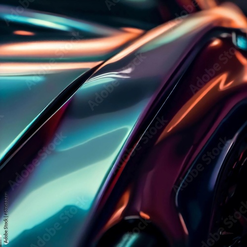 Close up of a Car's body that is very smooth and really shiny , the light is reflecting, the image has been upscaled and 100% Noise reduced © Ahmad