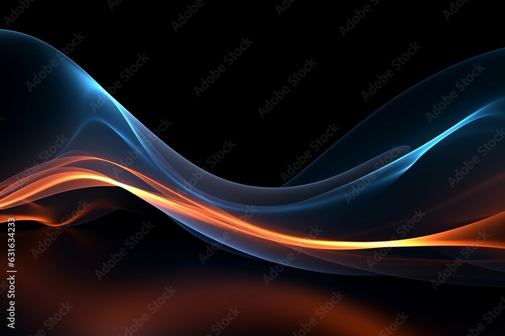 Naklejka premium abstract futuristic background with glowing neon moving high