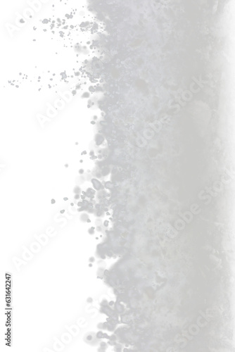 Tapioca starch flour fly explosion, White powder tapioca starch fall down in air. Seasoning flour powder is element material. Eyeshadow crush make up. Black background Isolated selective focus blur