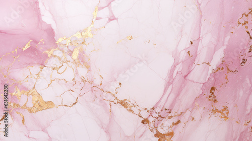 A close-up of a beautiful pink and gold marble surface