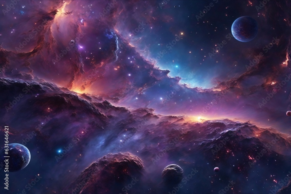 Galaxy Nebula, Galaxy Nebula Background, Galaxy Nebula Wallpaper, Galaxy Background, Space Background, Galaxy Wallpaper, Space Wallpaper, Universe Wallpaper, Ai Generative - obrazy, fototapety, plakaty 