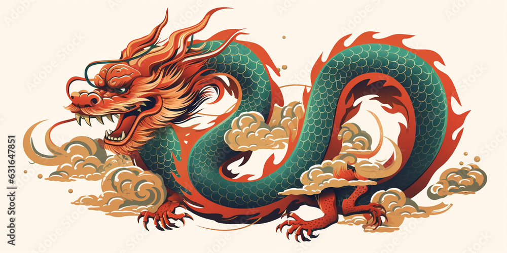 traditional chinese dragon illustration traditional chinese dragon illustration
