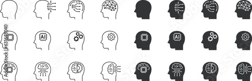 人工知能のイメージアイコンセット