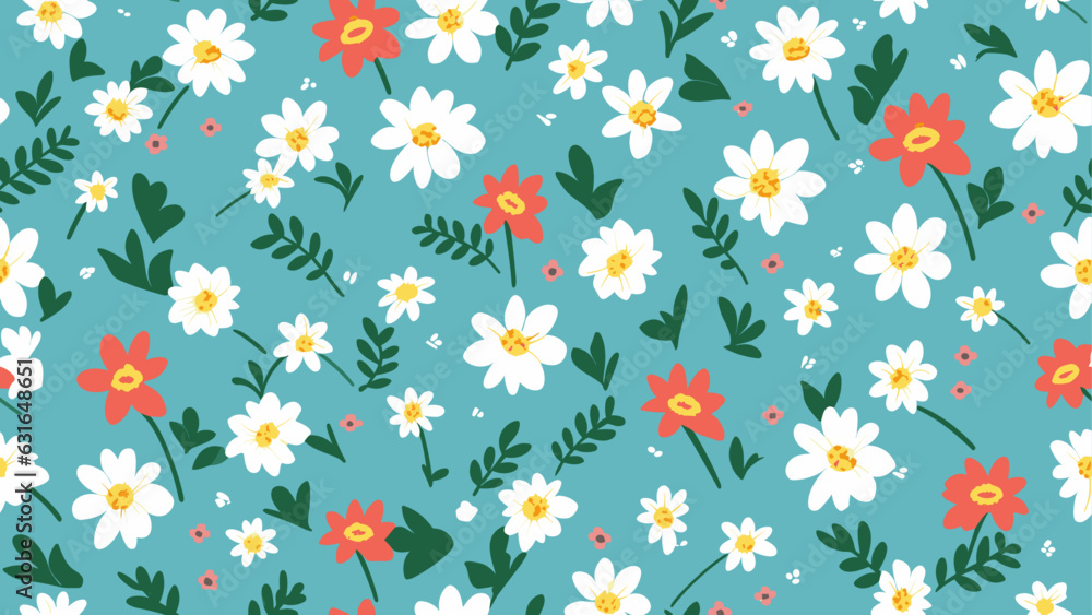 Hand drawn seamless floral pattern print, bouquets, flower compositions Hand drawn seamless floral pattern print, bouquets, flower compositions