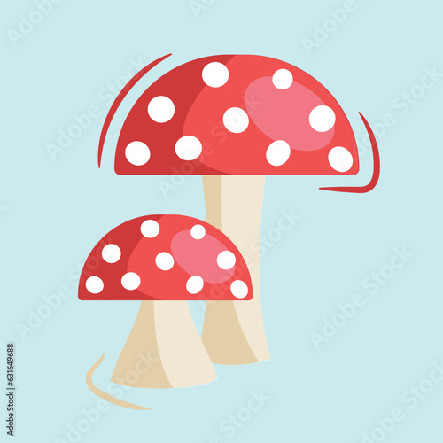 Red Mushroom Illustration Vector. Perfect for Autumn