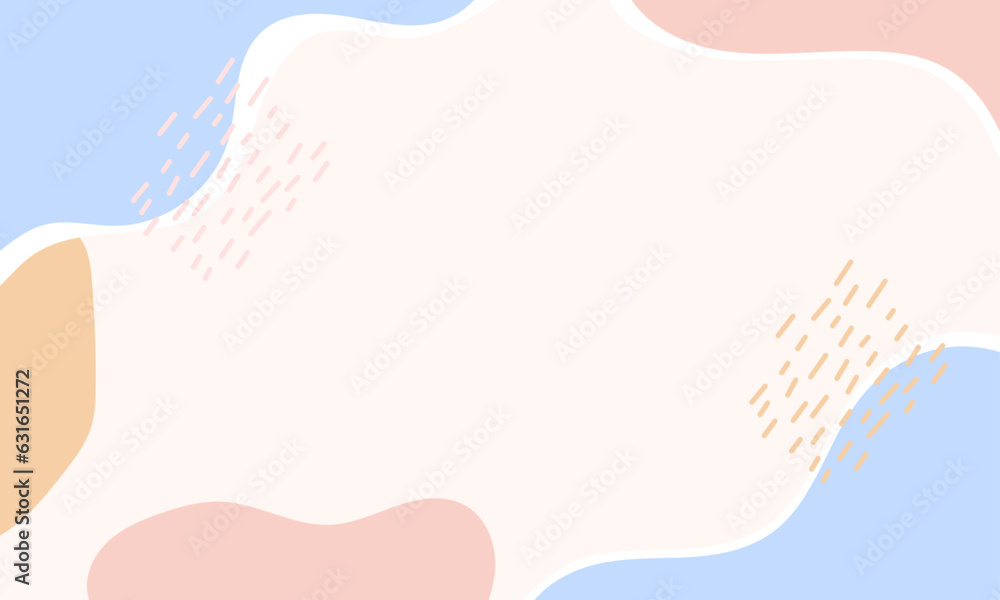 Hand drawn flat design abstract doodle background