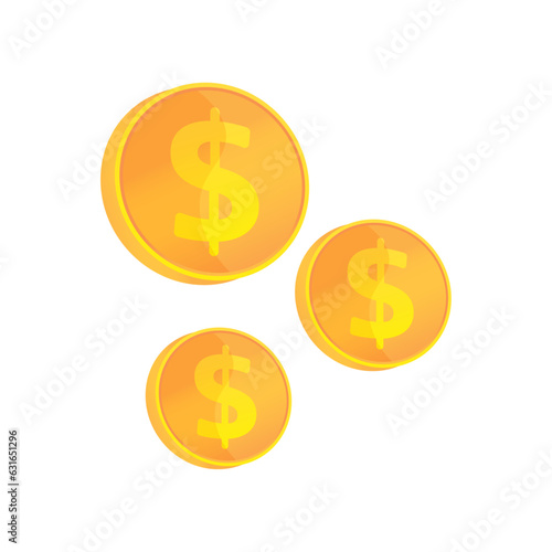 Golden coin money icon vector illustration design