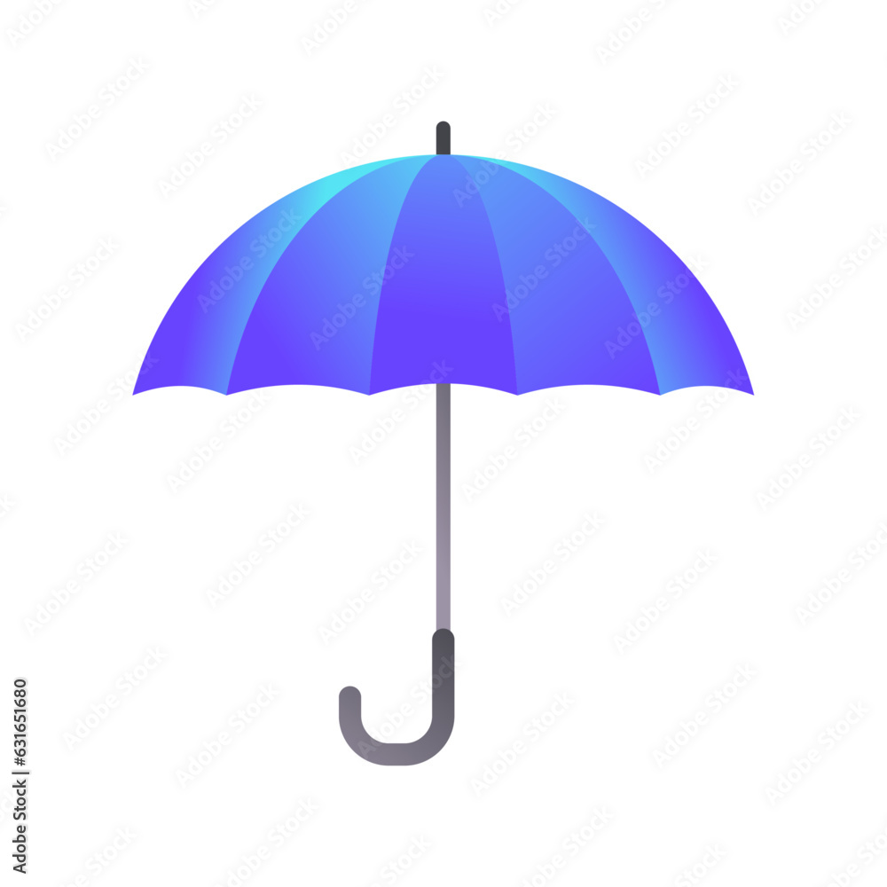 Vector green umbrella on white Vector green umbrella on white