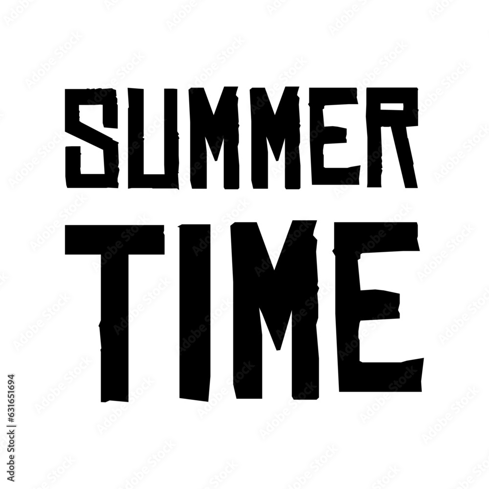 Fototapeta premium Vector hand drawn lettering poster summer time vintage typography card vector calligraphy