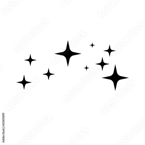 Vector hand drawn sparkling star