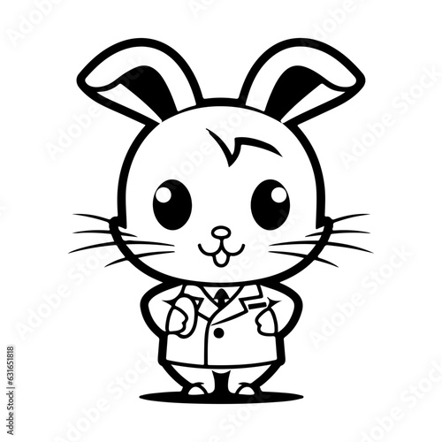 rabbit vector illustration logo