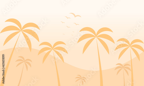 Vector multicolored palm silhouettes background