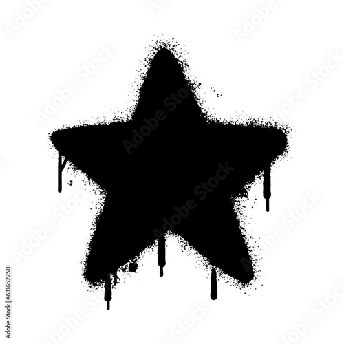 Spray Star Graffiti Spray isolated on white background.