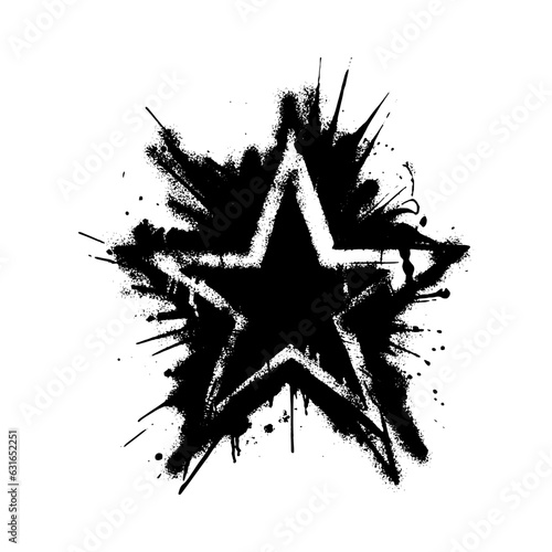 Spray Star Graffiti Spray isolated on white background.