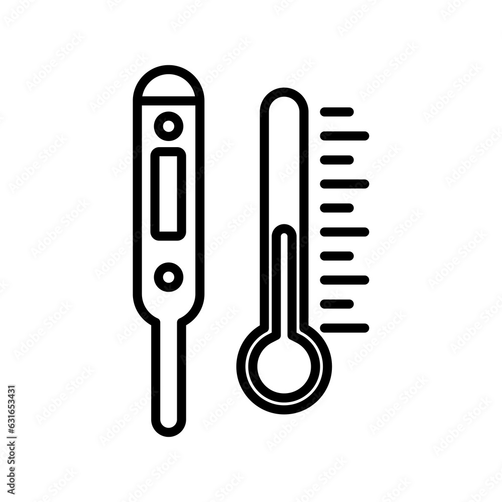 thermometer icon Vector illustration isolated on a white background. thermometer icon Vector illustration isolated on a white background.